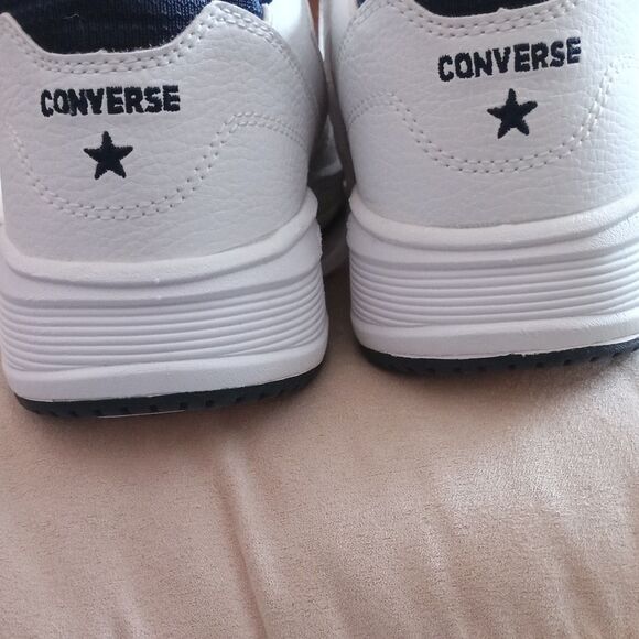 Converse All Star Disrupt White/Navy Low Top  Leather Sneakers UNISEX Size 7